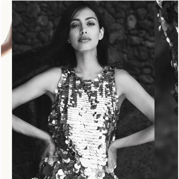 Mac Duggal Sequined Short Homecoming Dress Sleeveless Silver Size 2 NWT - Picture 5 of 12